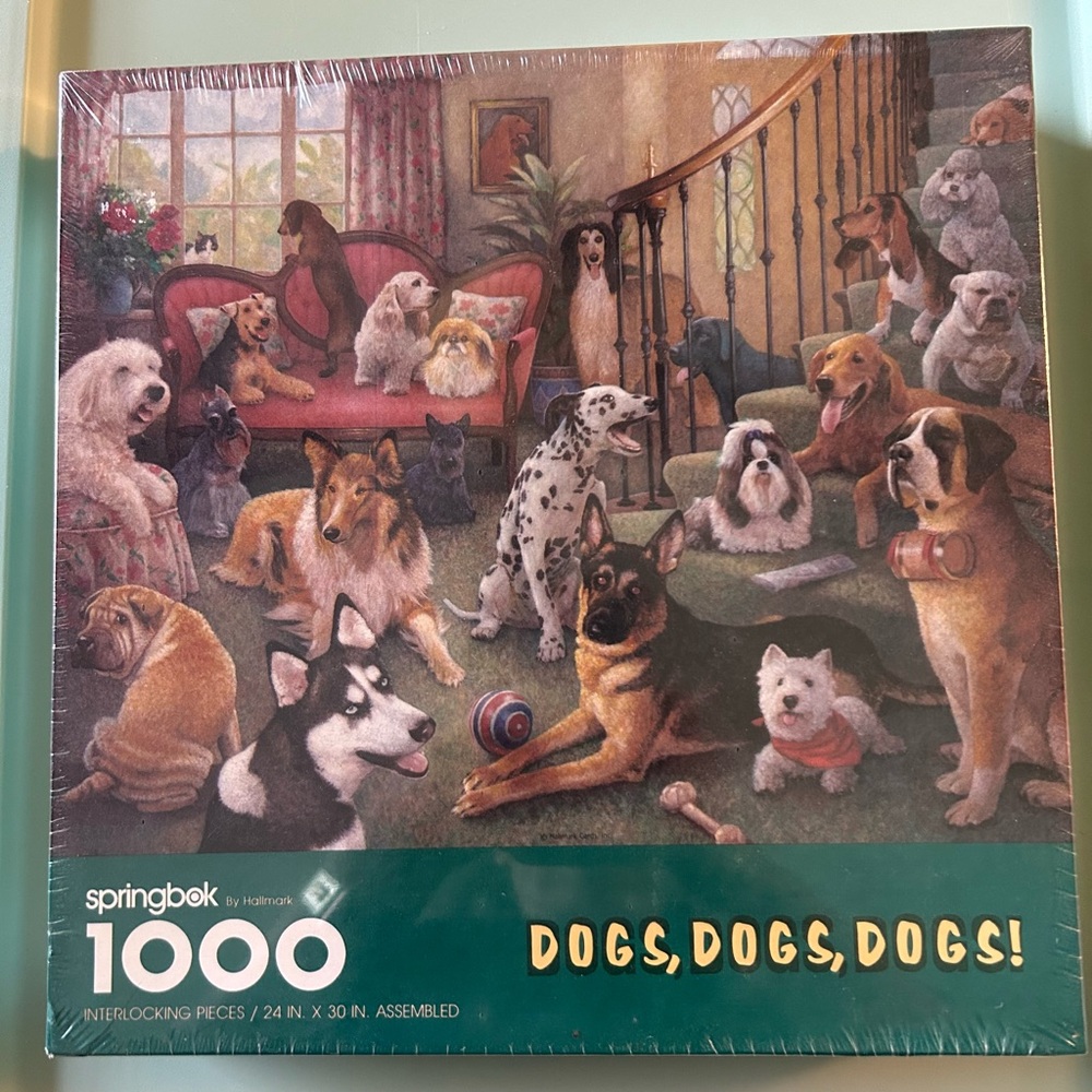 Brand New Hallmark Springbok DOGS DOGS DOGS Jigsaw Puzzle.
